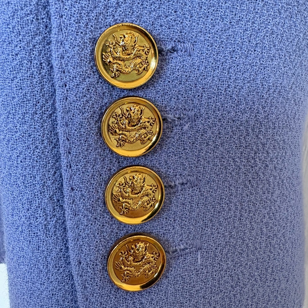 Smythe Women's Portrait Lavender Blazer with Gold Buttons - Picture 4 of 8